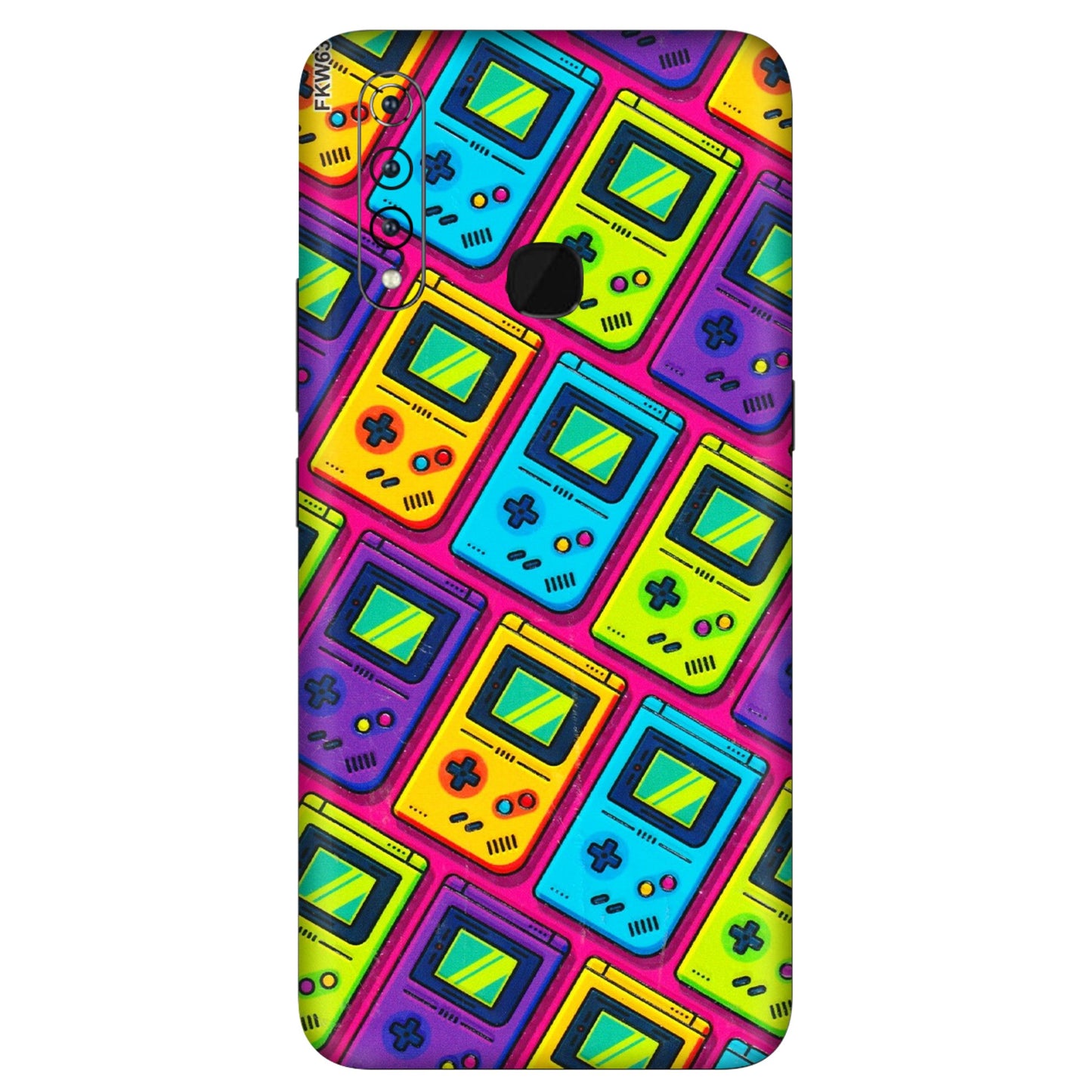VIVO Z/V/X/T/U/S Series Phone Skins (All Models) - Gameboy Colourful - 3D Embossed Finish (L-266) Vivo Z1 Pro