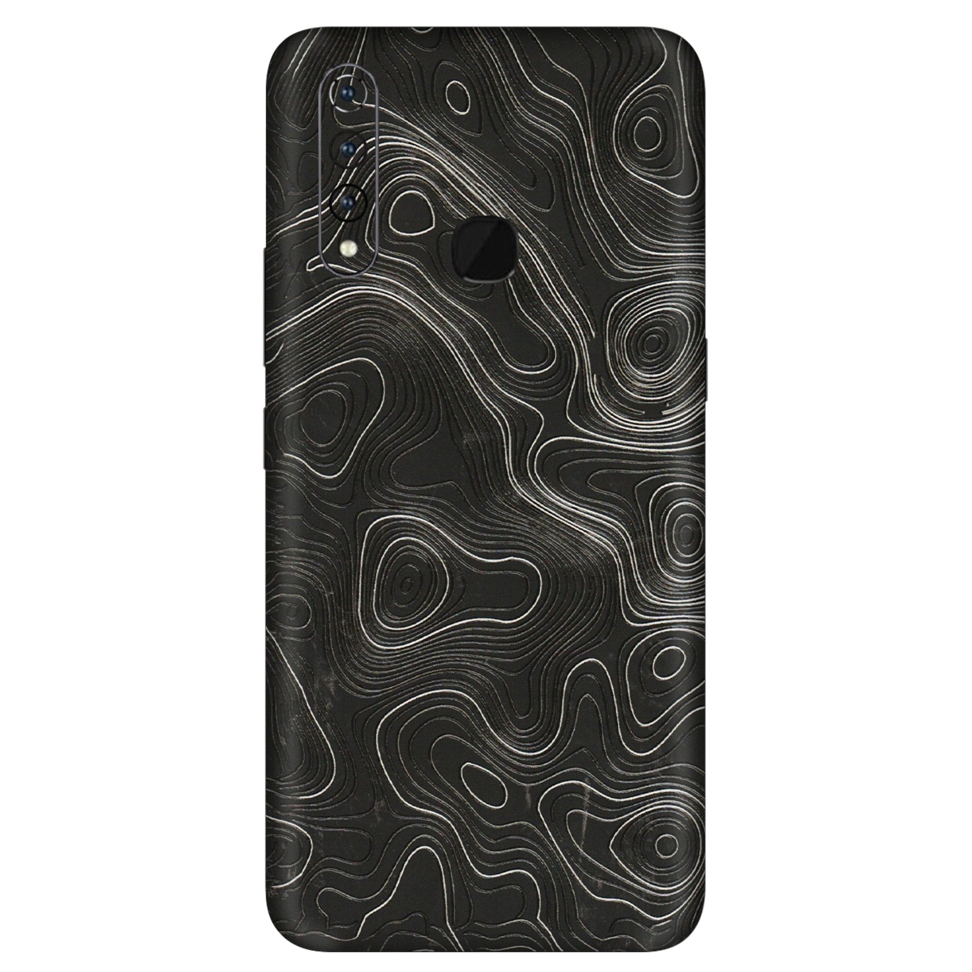 VIVO Z/V/X/T/U/S Series Phone Skins (All Models) - Abstract White Line Map - 3D Embossed Finish (L-269) Vivo Z1 Pro