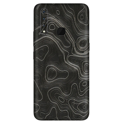 VIVO Z/V/X/T/U/S Series Phone Skins (All Models) - Abstract White Line Map - 3D Embossed Finish (L-269) Vivo Z1 Pro