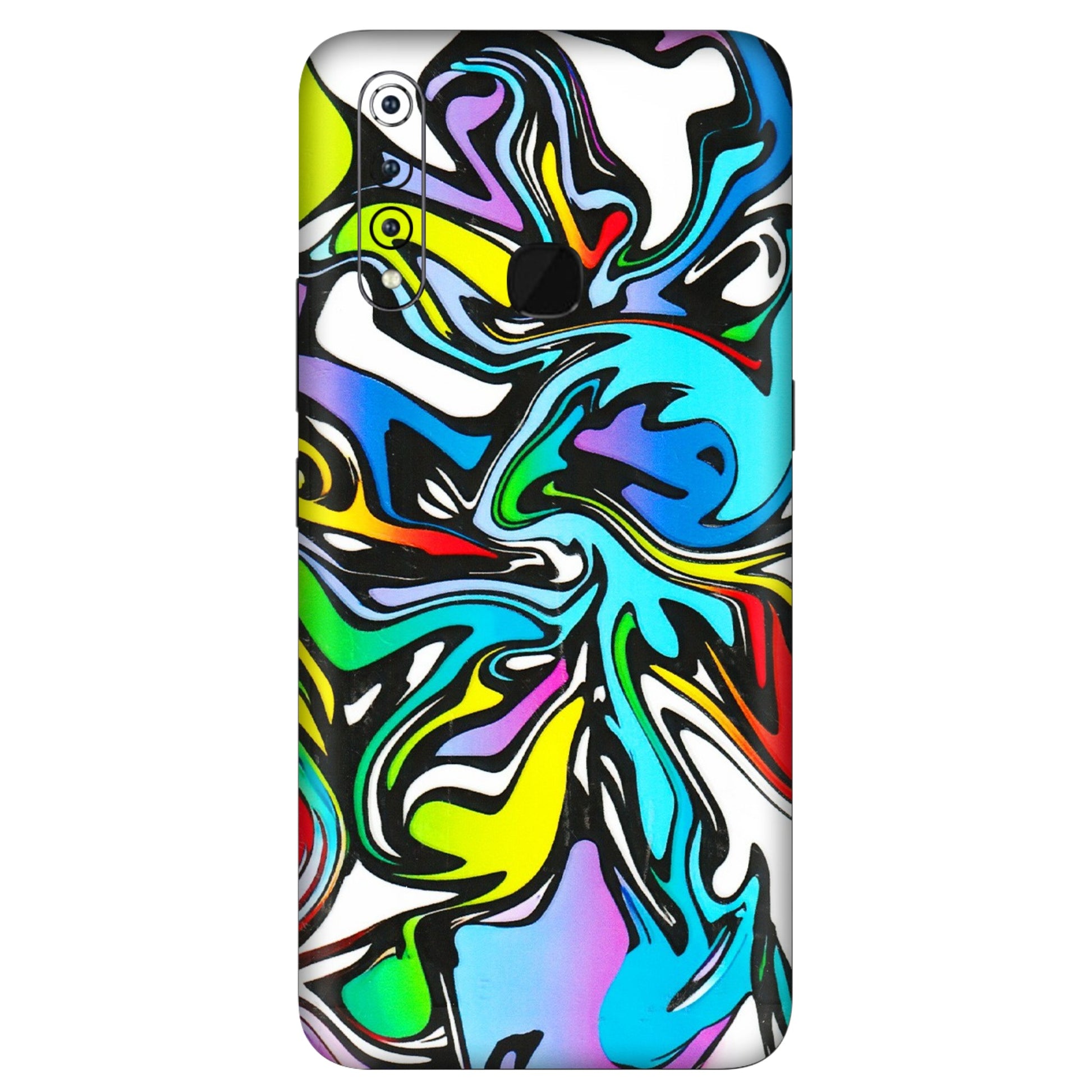 VIVO Z/V/X/T/U/S Series Phone Skins (All Models) - Abstract Colour Paints - 3D Embossed Finish (L-271) Vivo Z1 Pro