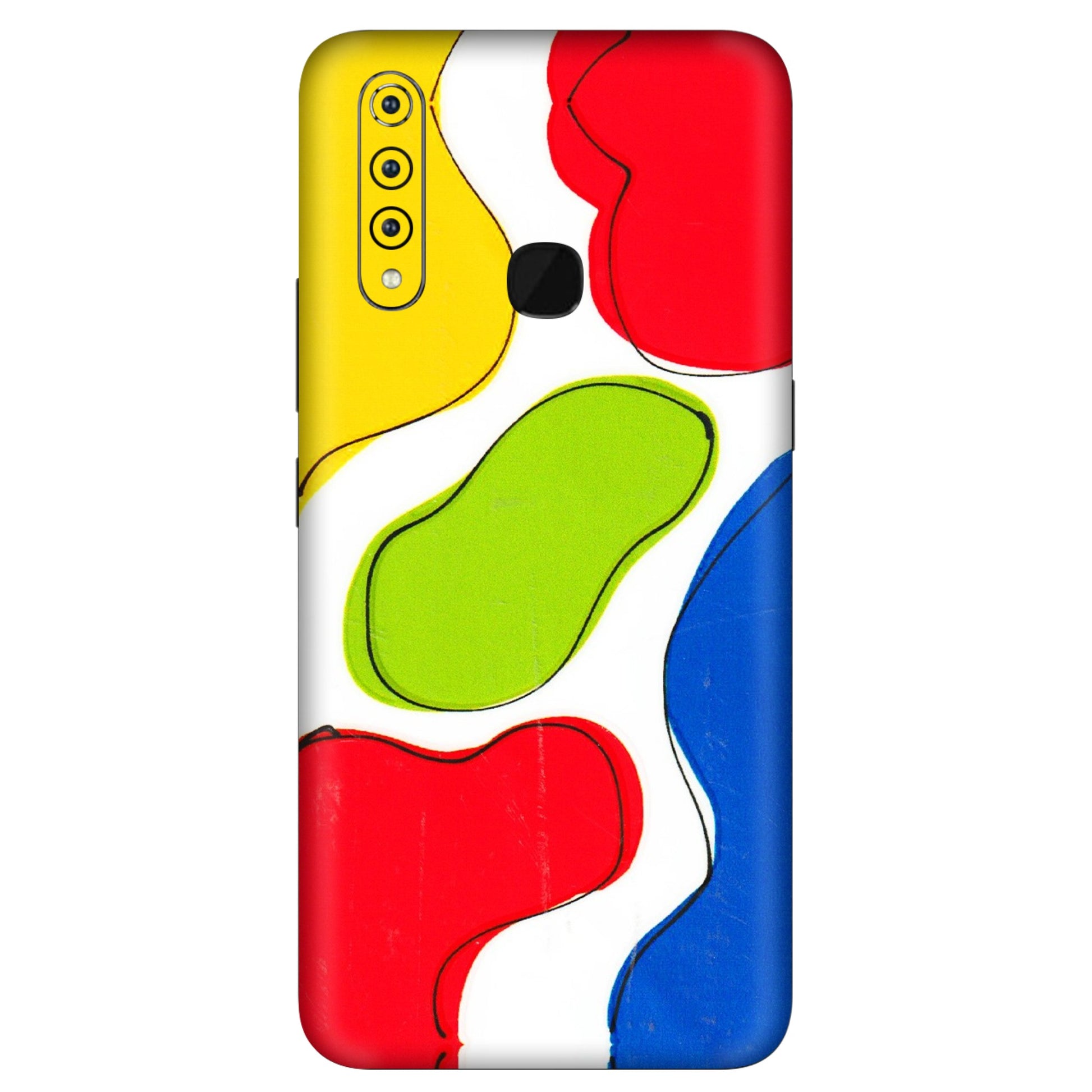 VIVO Z/V/X/T/U/S Series Phone Skins (All Models) - RGB Colour Paint - 3D Embossed Finish (L-284) Vivo Z1 Pro