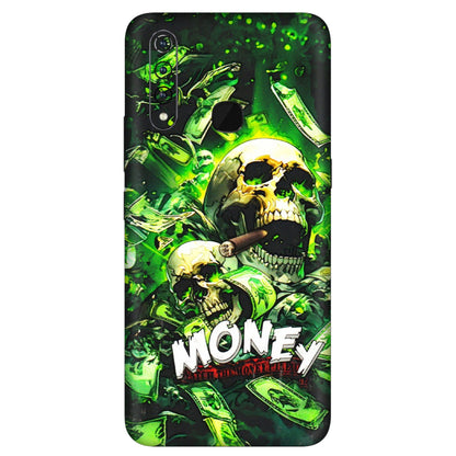 VIVO Z/V/X/T/U/S Series Phone Skins (All Models) - Skull Money - 3D Embossed Finish (L-303) Vivo Z1 Pro
