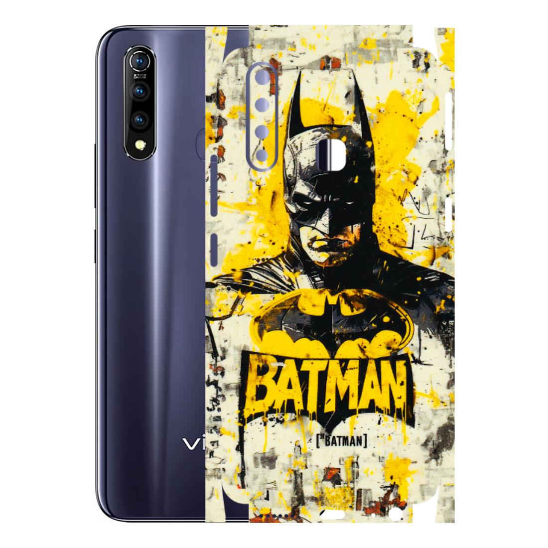 VIVO Z/V/X/T/U/S Series Phone Skins (All Models) - Batman Yellow BT - 3D Embossed Finish (L-304) Vivo Z1 Pro
