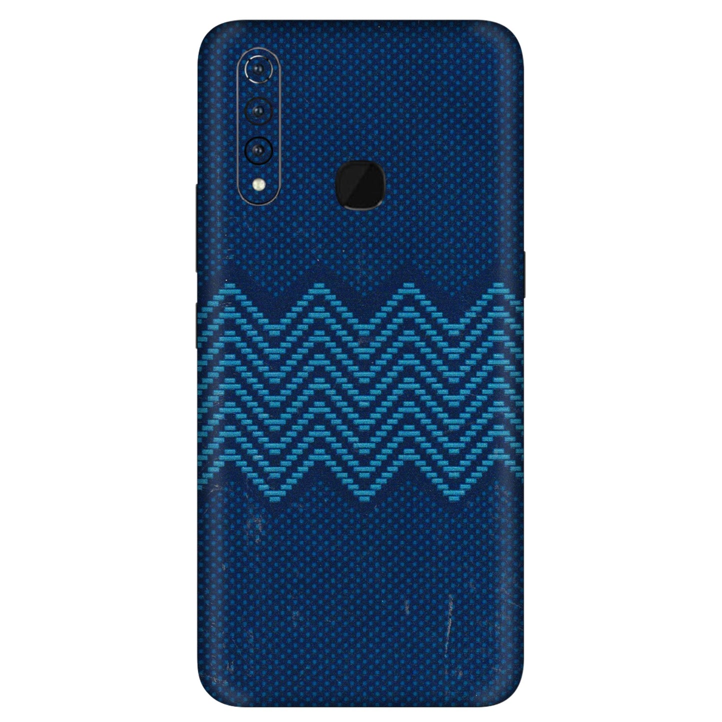 VIVO Z/V/X/T/U/S Series Phone Skins (All Models) - Blue Sober Waves - 3D Embossed Finish (L-306) Vivo Z1 Pro