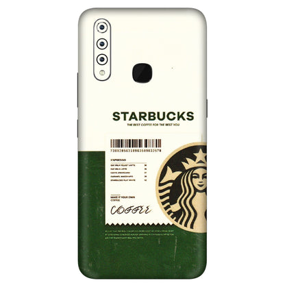 VIVO Z/V/X/T/U/S Series Phone Skins (All Models) - Starbucks Barcode - 3D Embossed Finish (L-308) Vivo Z1 Pro