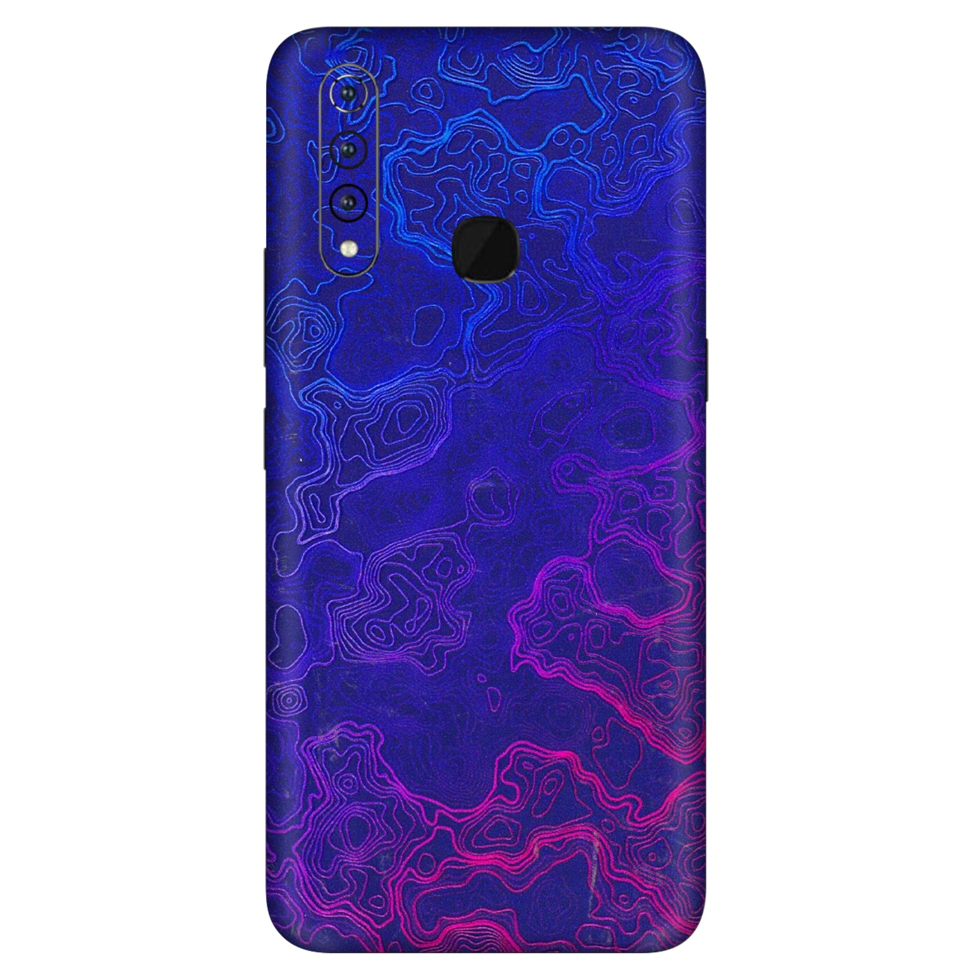 VIVO Z/V/X/T/U/S Series Phone Skins (All Models) - Purple Ripples Swirl - 3D Embossed Finish (L-314) Vivo Z1 Pro