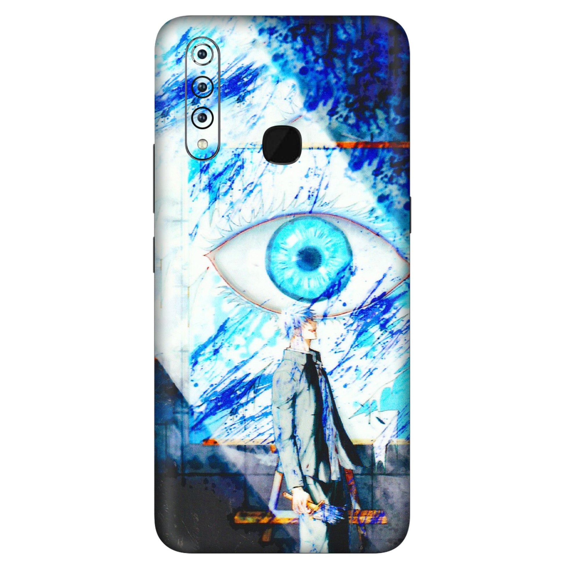 VIVO Z/V/X/T/U/S Series Phone Skins (All Models) - Anime Sea Blue Eye - 3D Embossed Finish (L-318) Vivo Z1 Pro