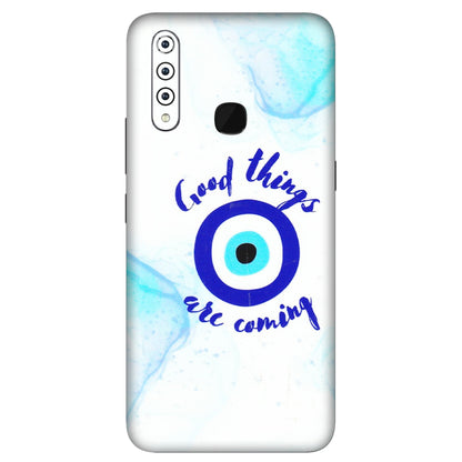 VIVO Z/V/X/T/U/S Series Phone Skins (All Models) - Evil Eye Good Things Are Coming - 3D Embossed Finish (L-322) Vivo Z1 Pro