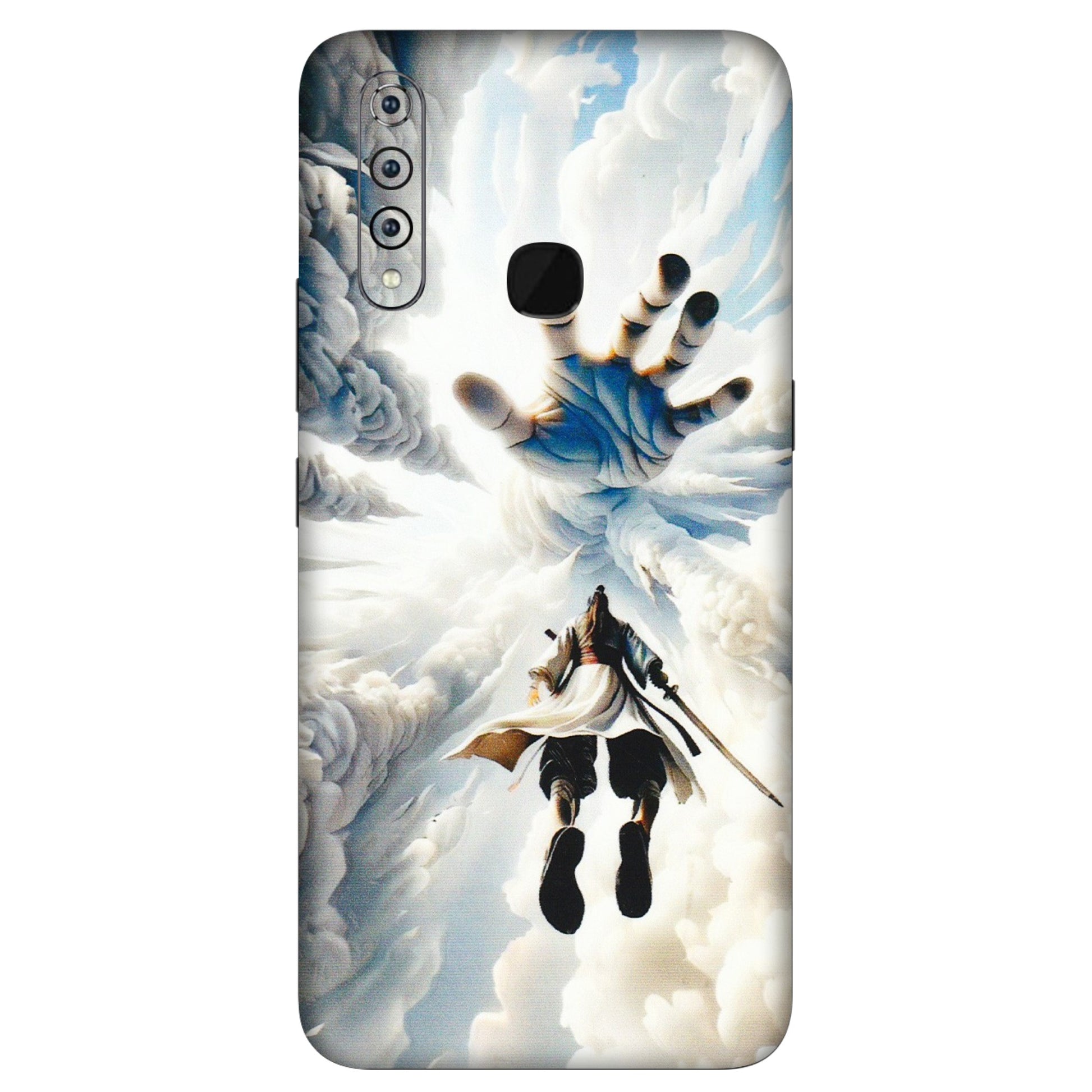 VIVO Z/V/X/T/U/S Series Phone Skins (All Models) - Big Hand With Monkey King - 3D Embossed Finish (L-323) Vivo Z1 Pro