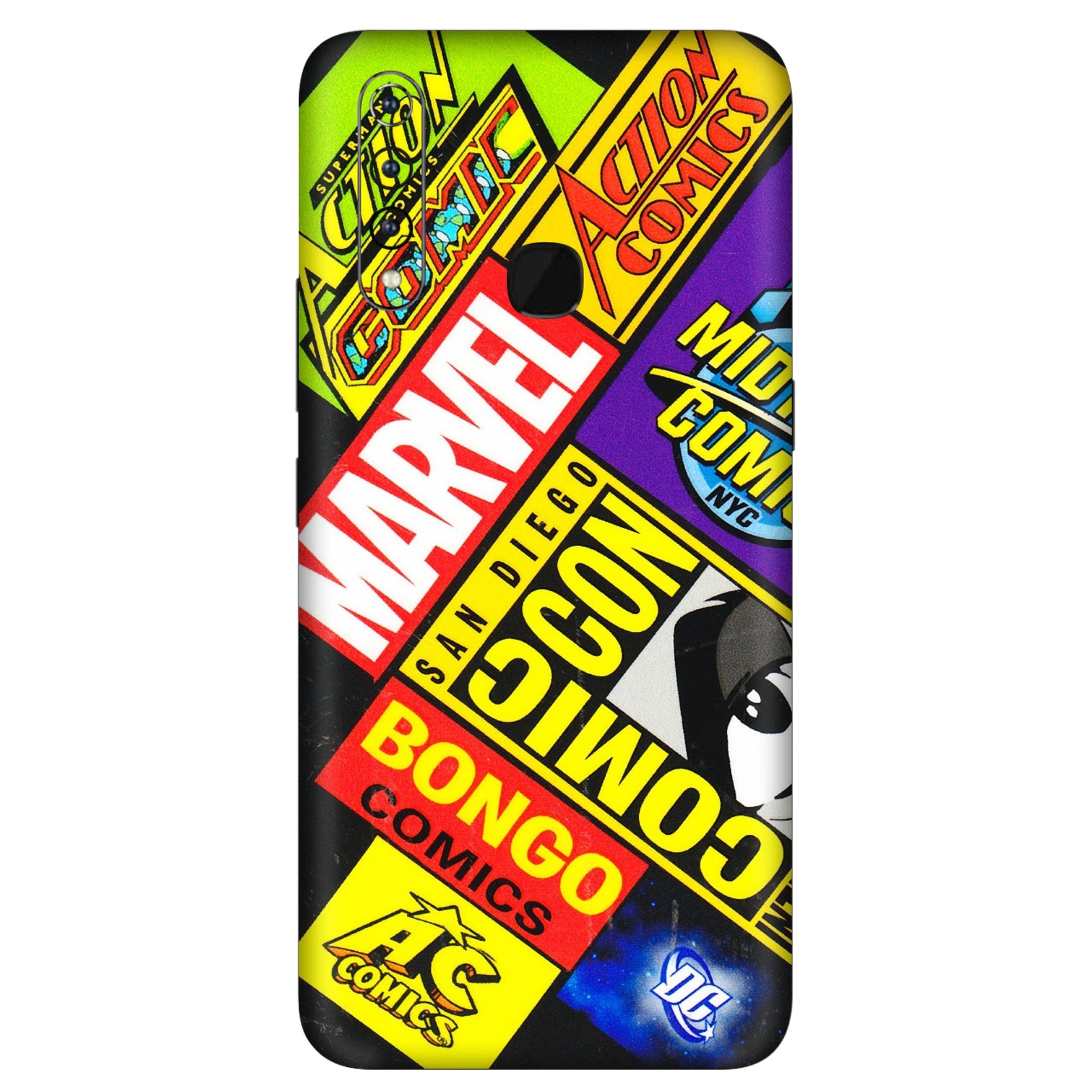 VIVO Z/V/X/T/U/S Series Phone Skins (All Models) - Bongo Comic Con - 3D Embossed Finish (L-325) Vivo Z1 Pro