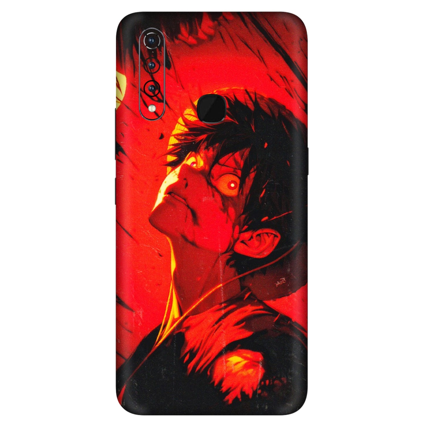 VIVO Z/V/X/T/U/S Series Phone Skins (All Models) - D.Luffy Power Up One Piece Anime - 3D Embossed Finish (L-326) Vivo Z1 Pro