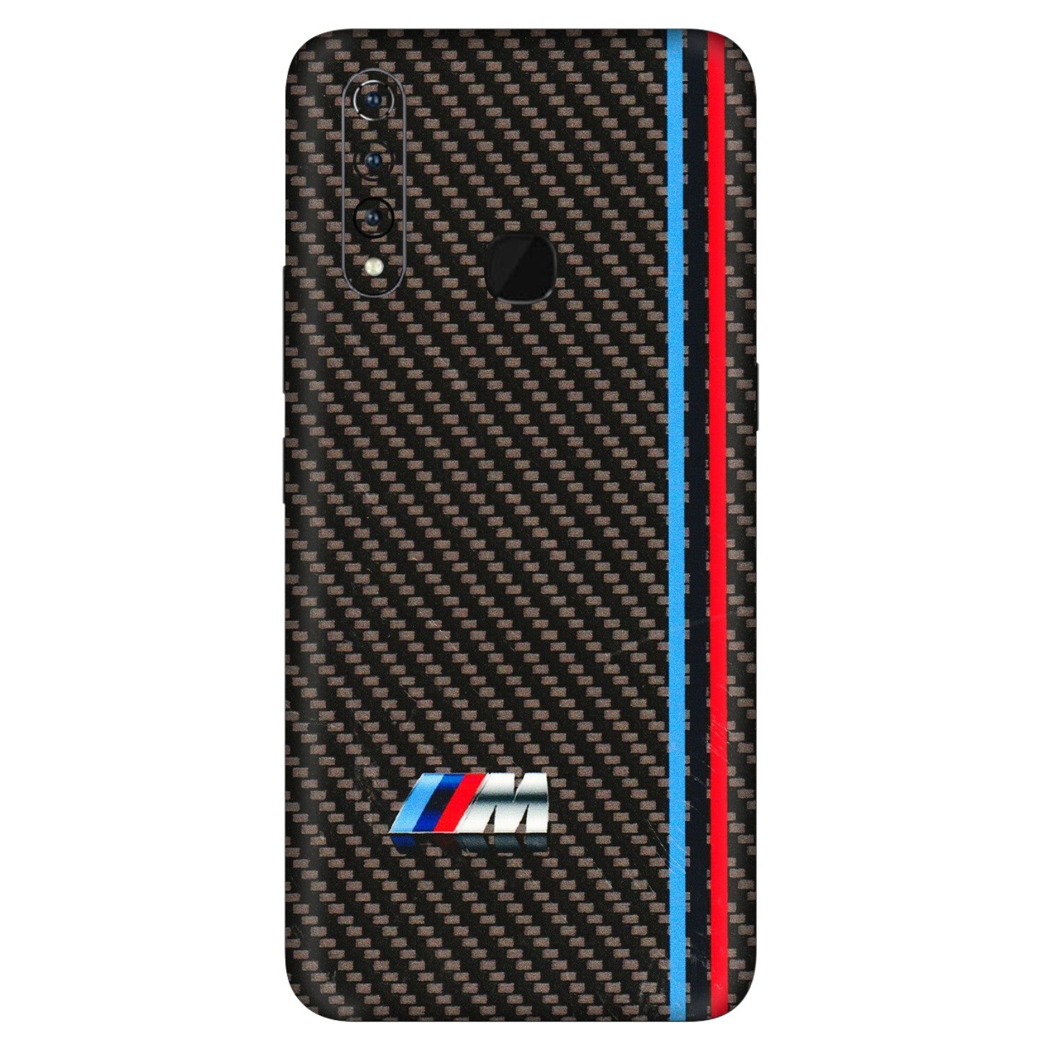 VIVO Z/V/X/T/U/S Series Phone Skins (All Models) - BM Carbon Fiber Feels - 3D Embossed Finish (L-38) Vivo Z1 Pro