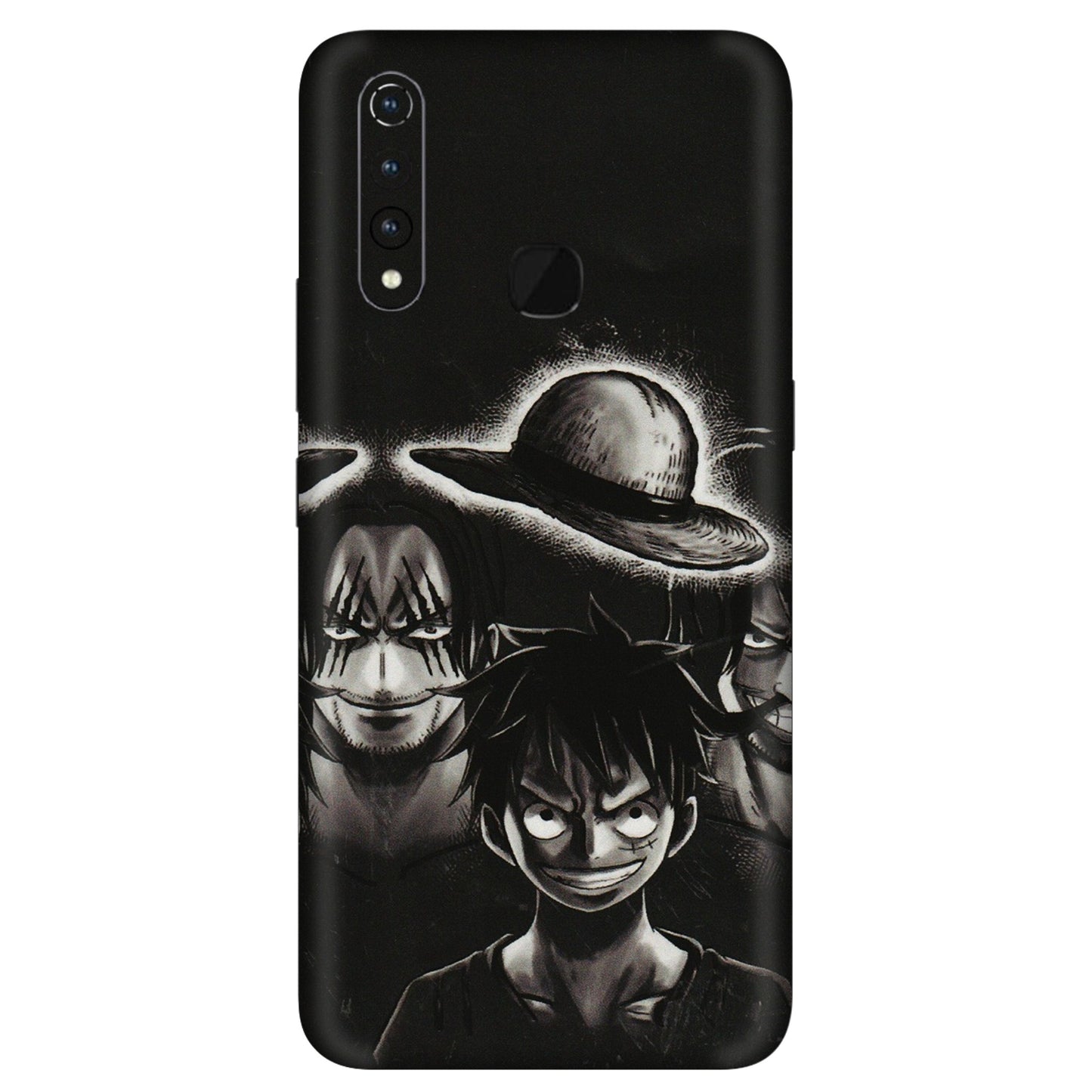 VIVO Z/V/X/T/U/S Series Phone Skins (All Models) - Black Luffy Hat - 3D Embossed Finish (L-57) Vivo Z1 Pro