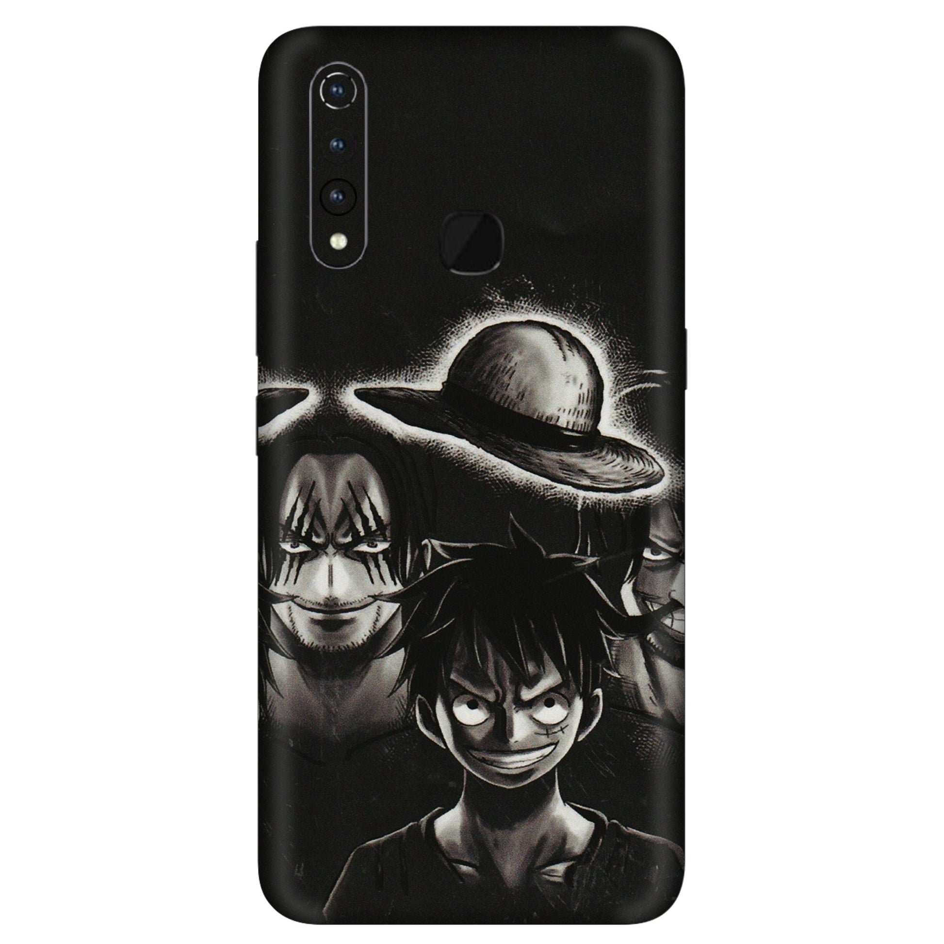 VIVO Z/V/X/T/U/S Series Phone Skins (All Models) - Black Luffy Hat - 3D Embossed Finish (L-57) Vivo Z1 Pro