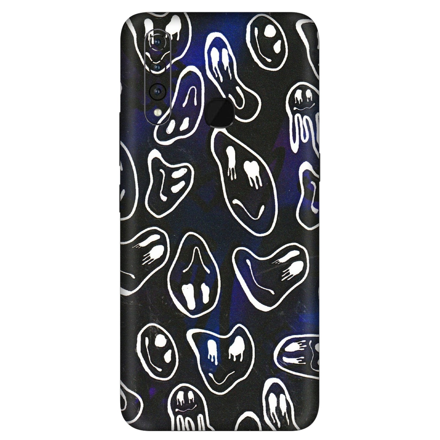 VIVO Z/V/X/T/U/S Series Phone Skins (All Models) - Distorted Smileys - 3D Embossed Finish (L-92) Vivo Z1 Pro