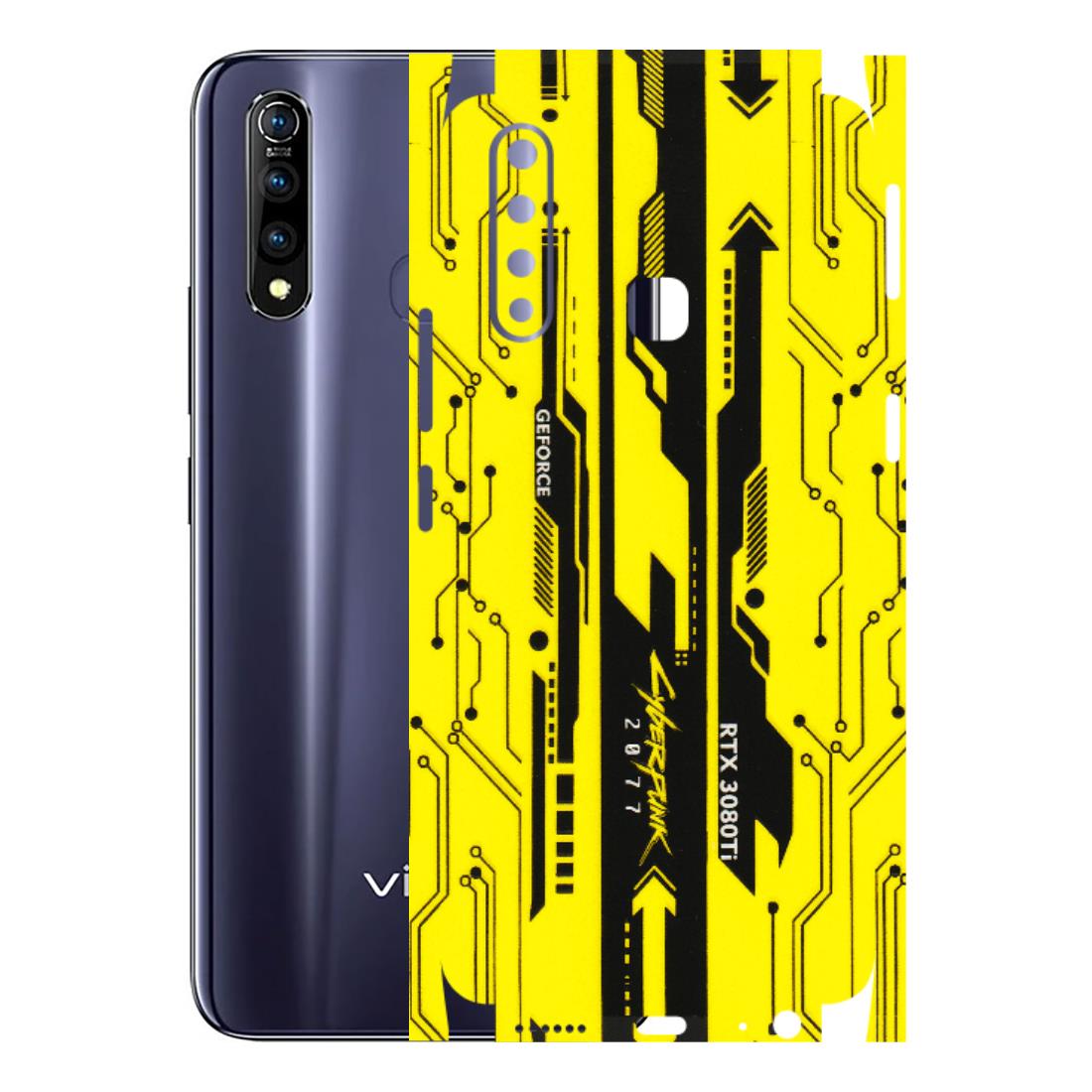 VIVO Z/V/X/T/U/S Series Phone Skins (All Models) - Yellow Cyberpunk - 3D Embossed Finish (L-93) Vivo Z1 Pro
