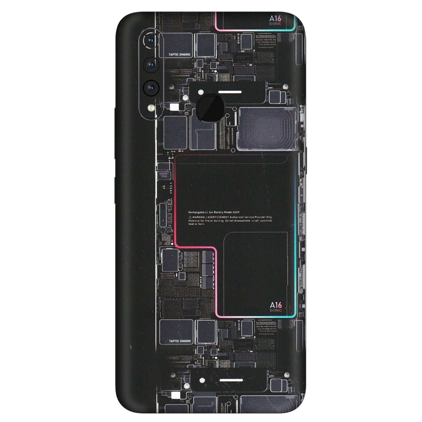 VIVO Z/V/X/T/U/S Series Phone Skins (All Models) - Motherboard Circuit Layout - Matte Finish (M-117) Vivo Z1 Pro