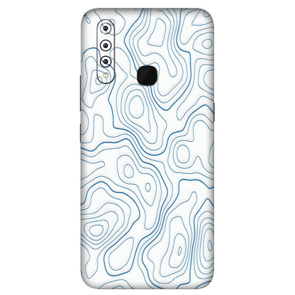 VIVO Z/V/X/T/U/S Series Phone Skins (All Models) - Blue And White Swirls - Matte Finish (M-139) Vivo Z1 Pro