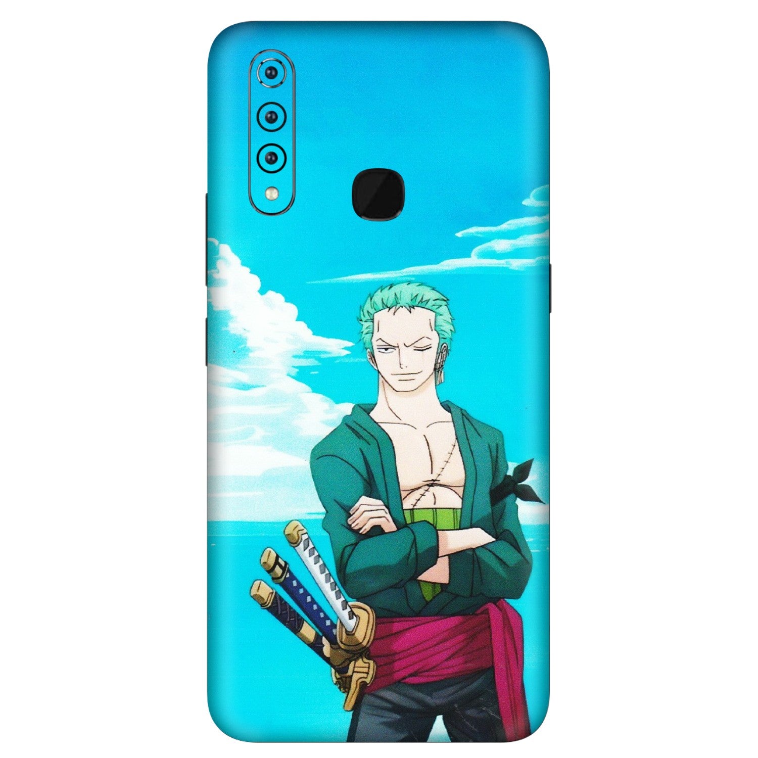 VIVO Z/V/X/T/U/S Series Phone Skins (All Models) - Cool Swordman Zoro Anime - Matte Finish (M-143) Vivo Z1 Pro