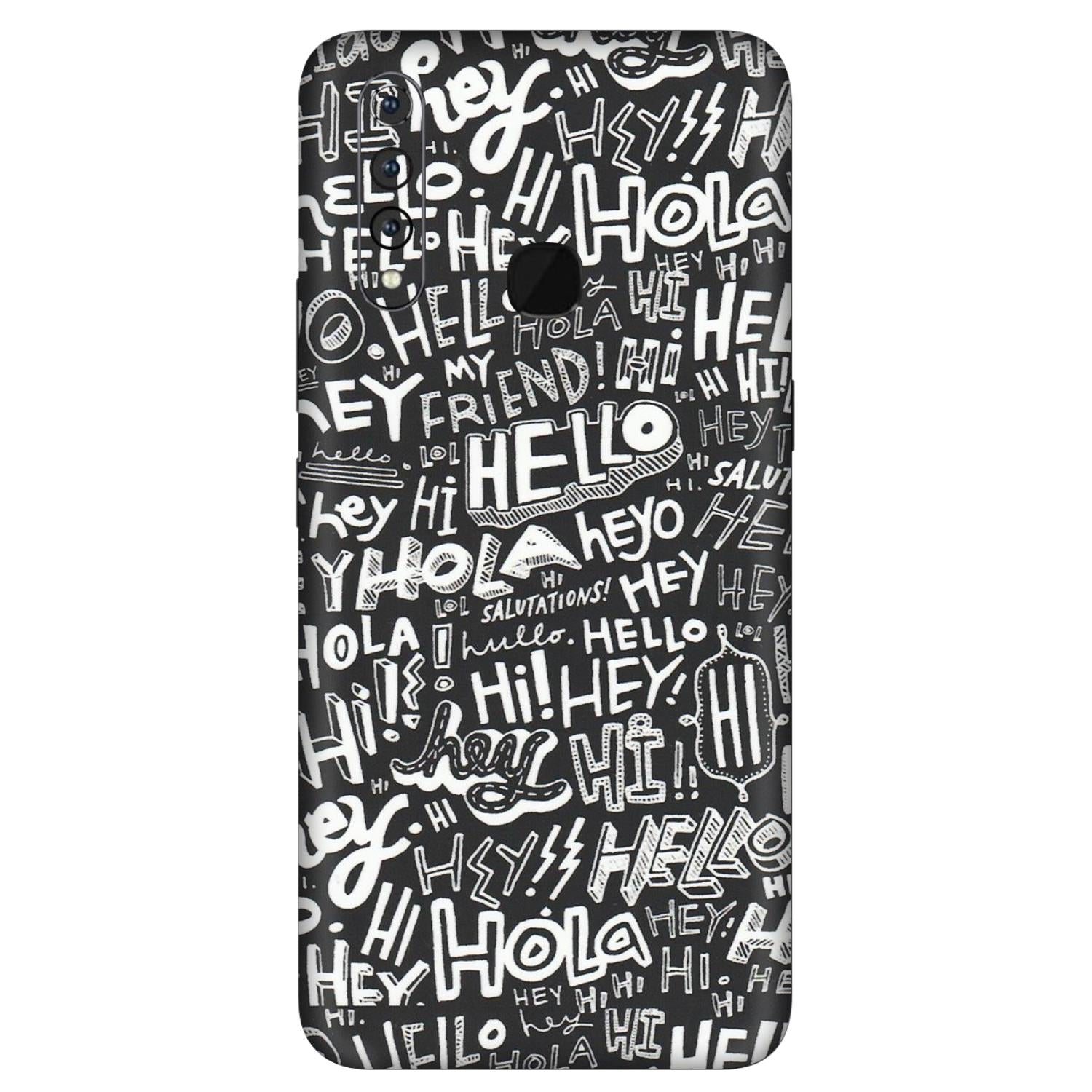 VIVO Z/V/X/T/U/S Series Phone Skins (All Models) - Hi Hello Doodles - Matte Finish (M-25) Vivo Z1 Pro