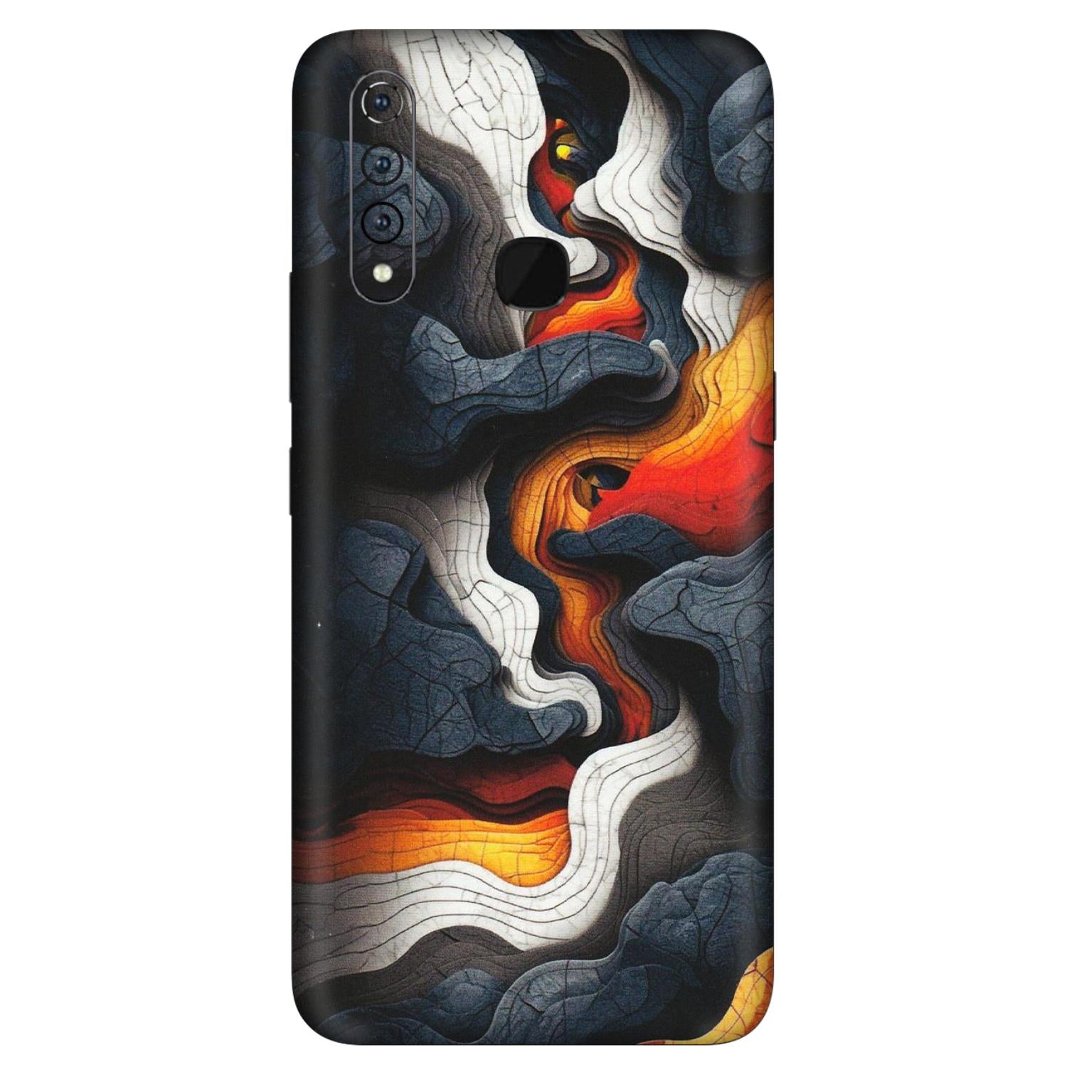 VIVO Z/V/X/T/U/S Series Phone Skins (All Models) - Abstract Volcanic Layers - Matte Finish (M-52) Vivo Z1 Pro