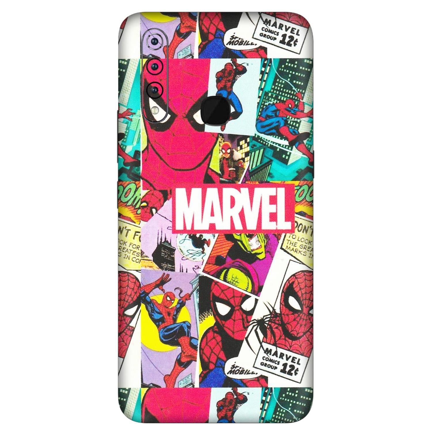 VIVO Z/V/X/T/U/S Series Phone Skins (All Models) - Marvel Comic Spiderman Grafitti - Matte Finish (M-72) Vivo Z1 Pro