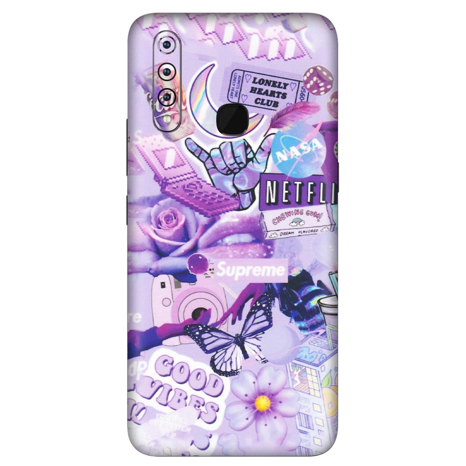 VIVO Z/V/X/T/U/S Series Phone Skins (All Models) - Supreme Purple Magic - Matte Finish (M-88) Vivo Z1 Pro
