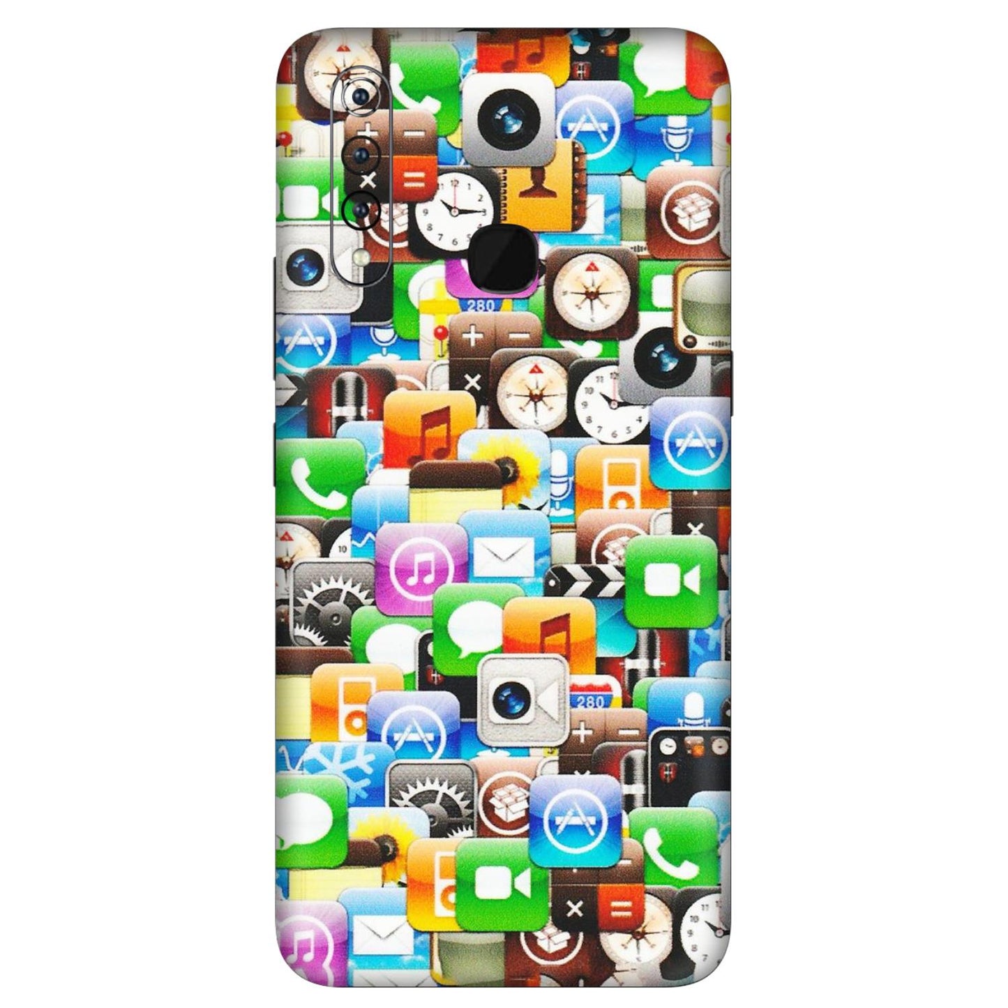 VIVO Z/V/X/T/U/S Series Phone Skins (All Models) - All Apple Icons - Matte Finish (M-93) Vivo Z1 Pro