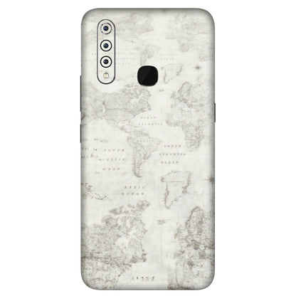 VIVO Z/V/X/T/U/S Series Phone Skins (All Models) - World Travel Map - Transparent Finish (T-04) Vivo Z1 Pro