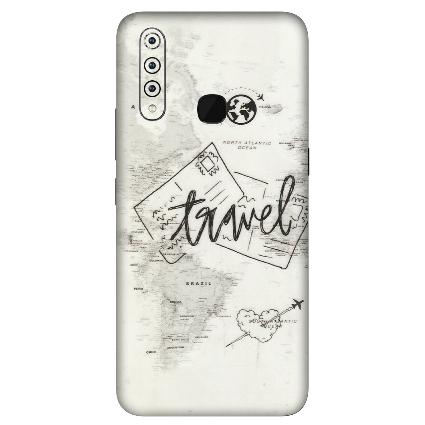 VIVO Z/V/X/T/U/S Series Phone Skins (All Models) - Travel Ticket - Transparent Finish (T-06) Vivo Z1 Pro