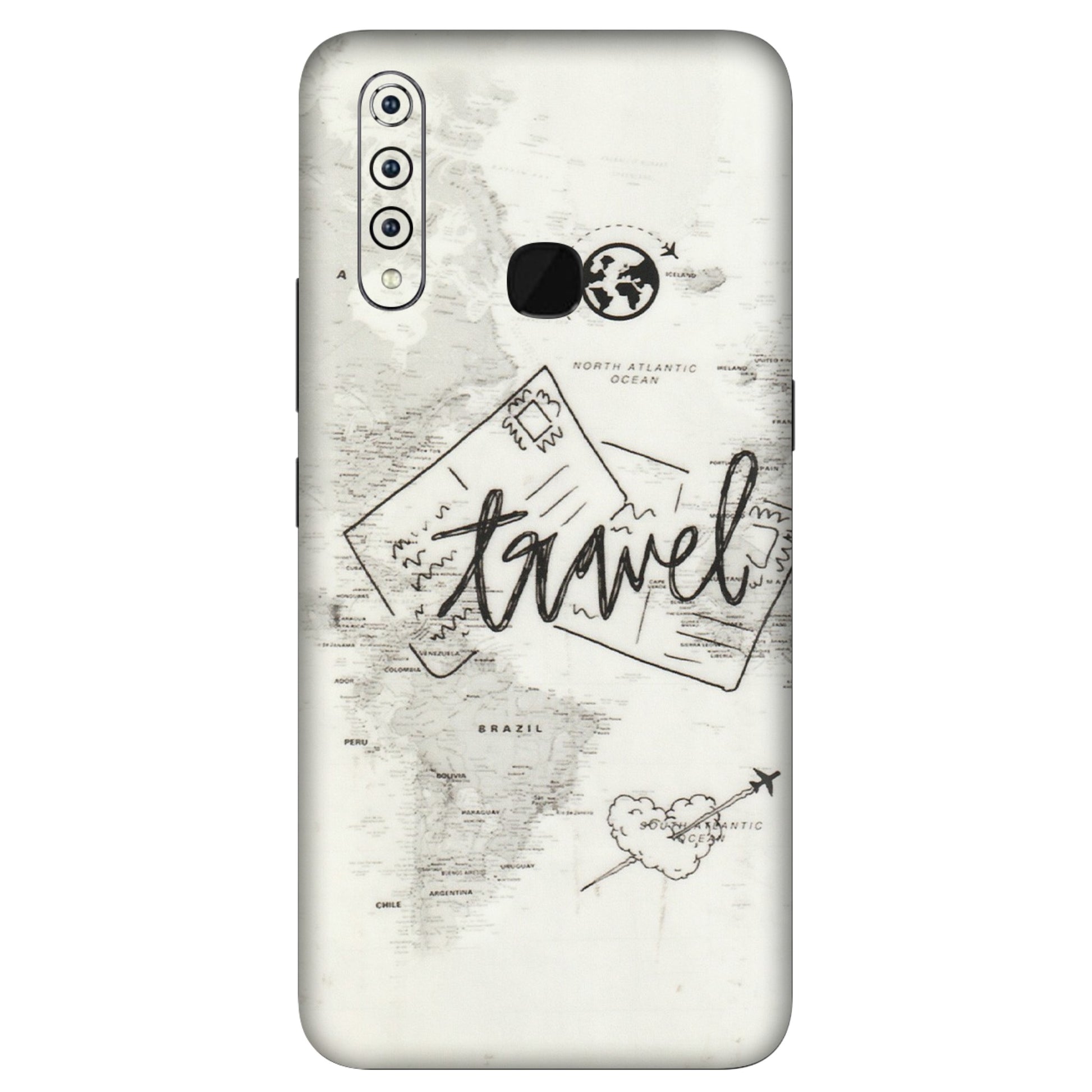 VIVO Z/V/X/T/U/S Series Phone Skins (All Models) - Travel Ticket - Transparent Finish (T-06) Vivo Z1 Pro