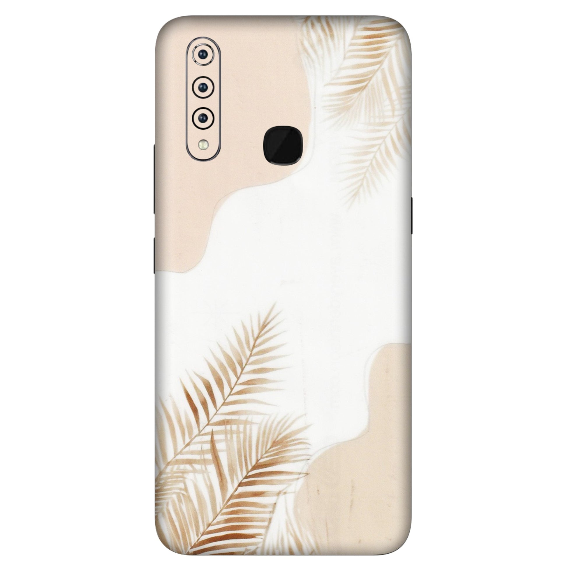 VIVO Z/V/X/T/U/S Series Phone Skins (All Models) - Gold Petals Abstract - Transparent Finish (T-08) Vivo Z1 Pro