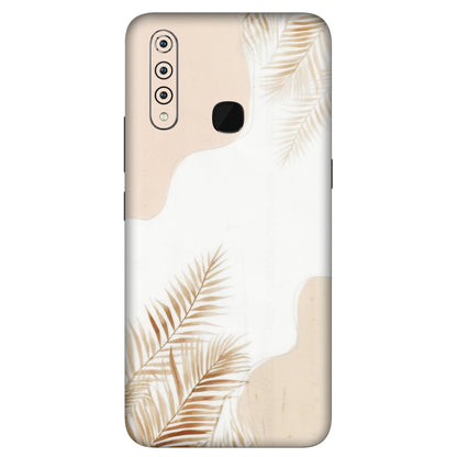 VIVO Z/V/X/T/U/S Series Phone Skins (All Models) - Gold Petals Abstract - Transparent Finish (T-08) Vivo Z1 Pro