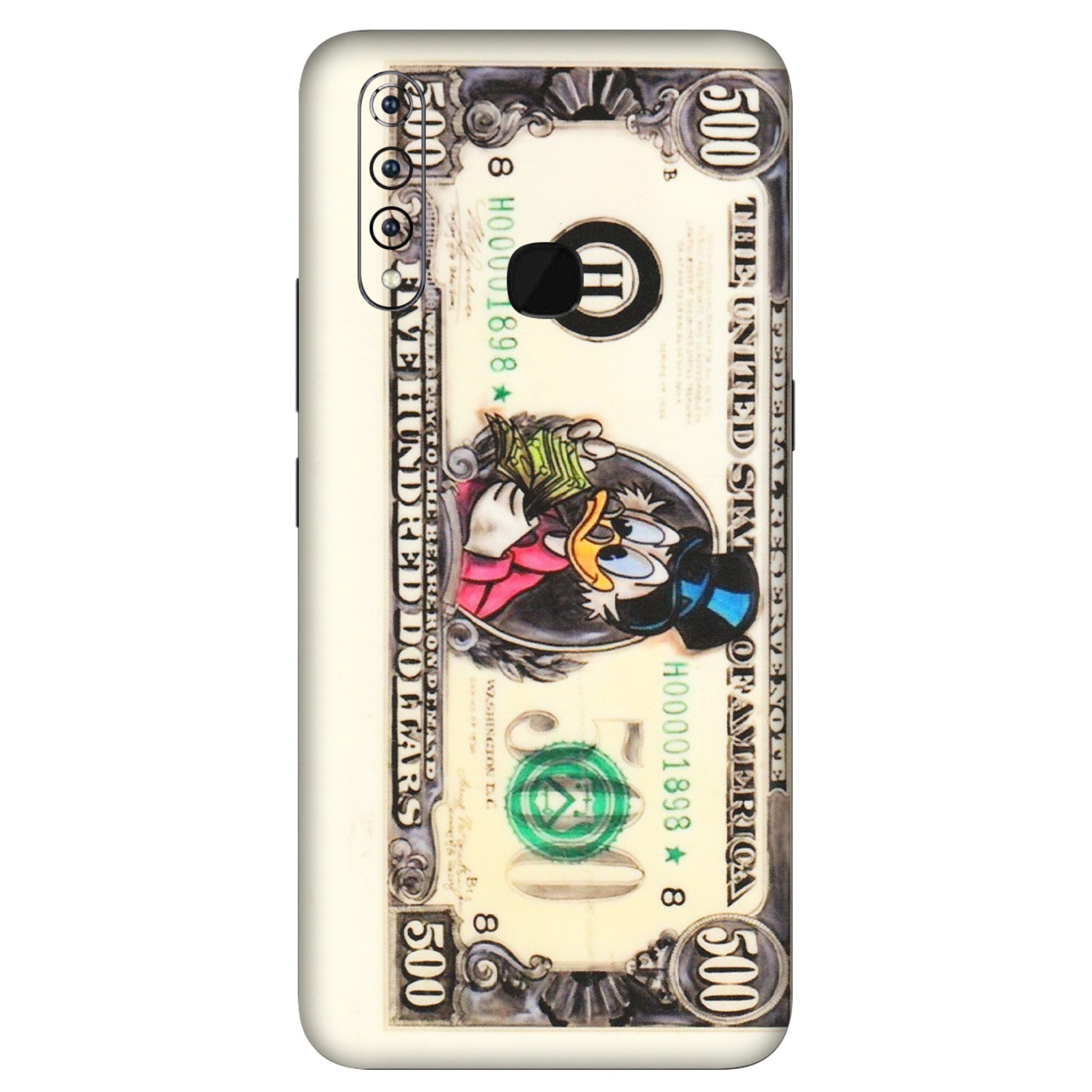 VIVO Z/V/X/T/U/S Series Phone Skins (All Models) - Five Hundred Dollar Duck - Transparent Finish (T-15) Vivo Z1 Pro