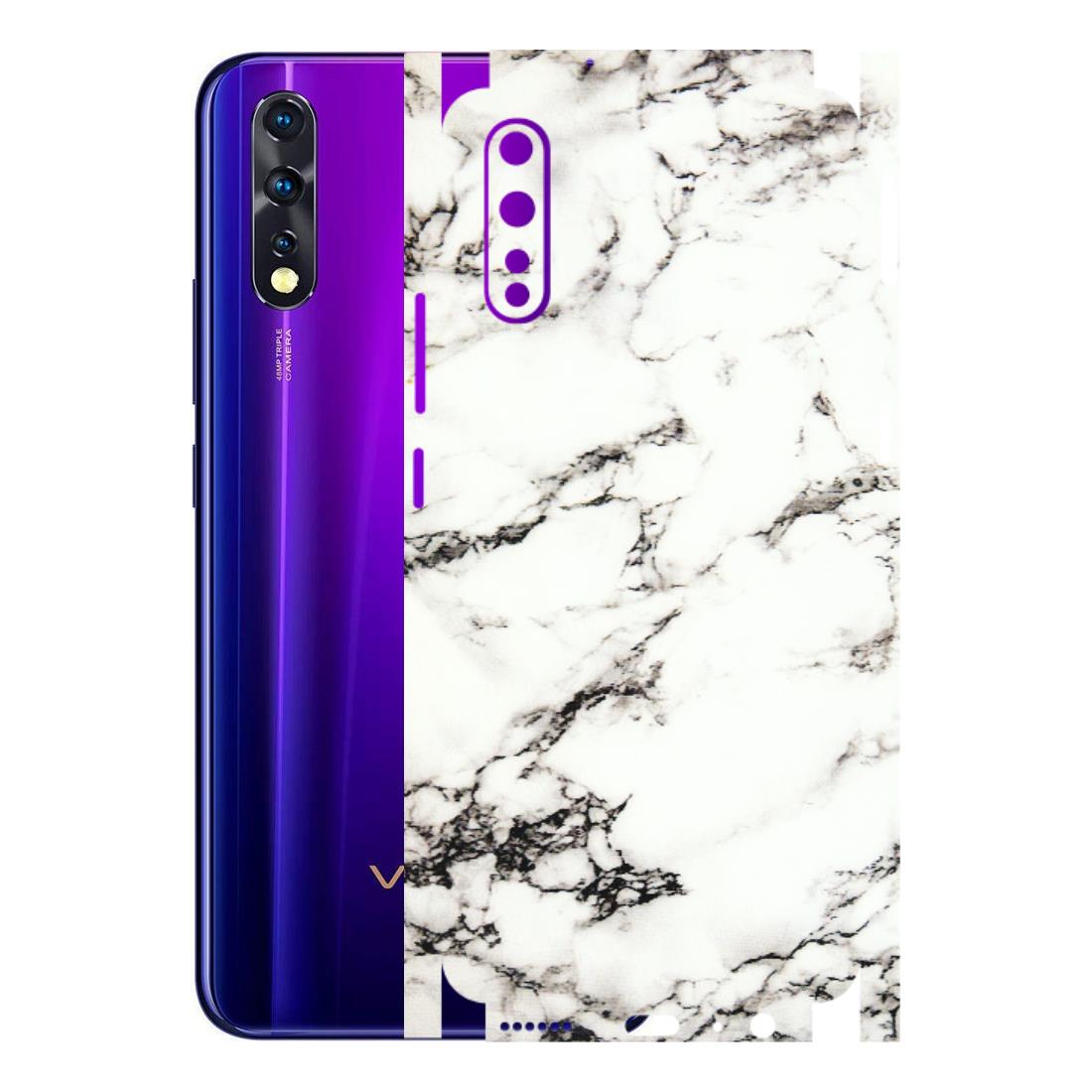 VIVO Z/V/X/T/U/S Series Phone Skins (All Models) - Black and White Marble Texture - 3D Embossed Finish (L-124) Vivo Z1 X