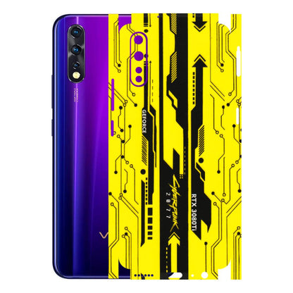 VIVO Z/V/X/T/U/S Series Phone Skins (All Models) - Yellow Cyberpunk - 3D Embossed Finish (L-93) Vivo Z1 X
