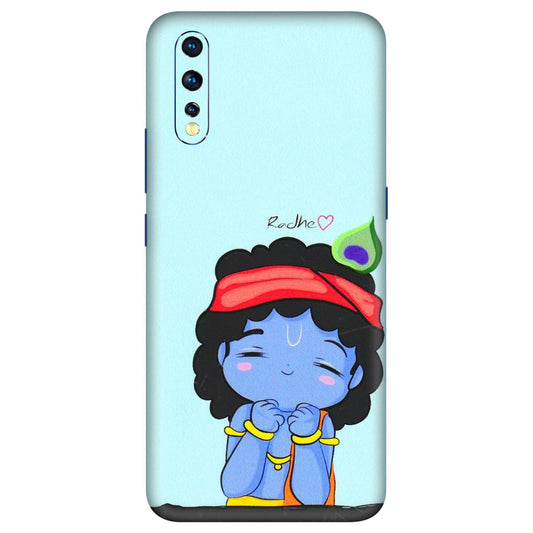 VIVO Z/V/X/T/U/S Series Phone Skins (All Models) - Radhe Radhe Cute Toon - 3D Embossed Finish (L-05) Vivo Z1 X