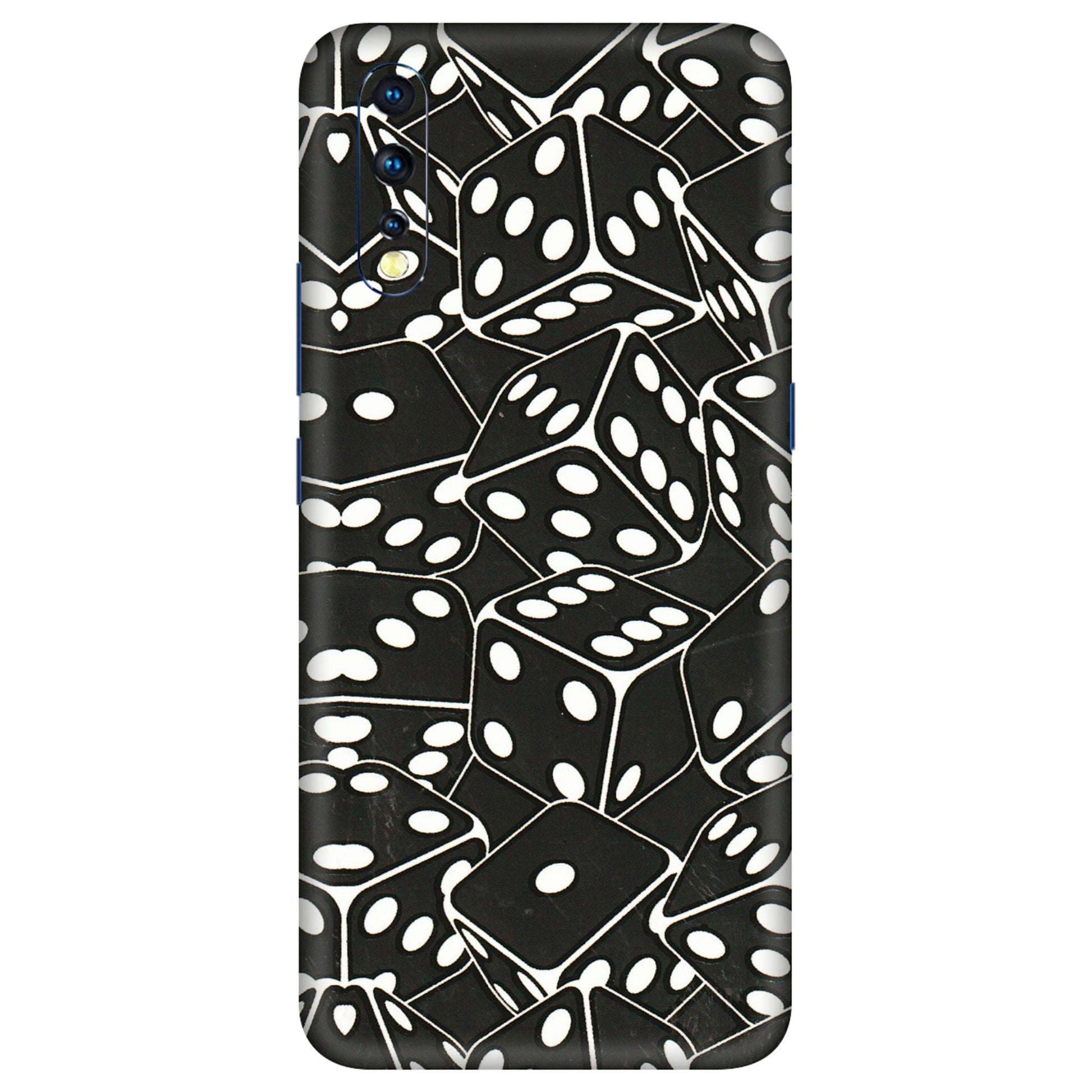 VIVO Z/V/X/T/U/S Series Phone Skins (All Models) - Big Black Dices - 3D Embossed Finish (L-106) Vivo Z1 X