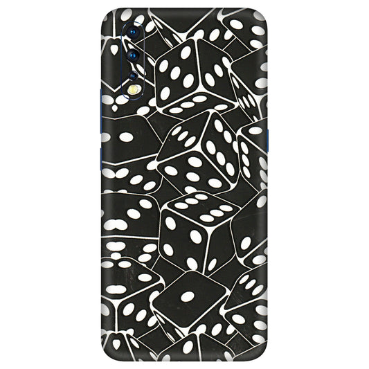 VIVO Z/V/X/T/U/S Series Phone Skins (All Models) - Big Black Dices - 3D Embossed Finish (L-106) Vivo Z1 X