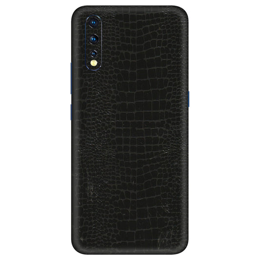 VIVO Z/V/X/T/U/S Series Phone Skins (All Models) - Snake Leather Black - 3D Embossed Finish (L-107) Vivo Z1 X