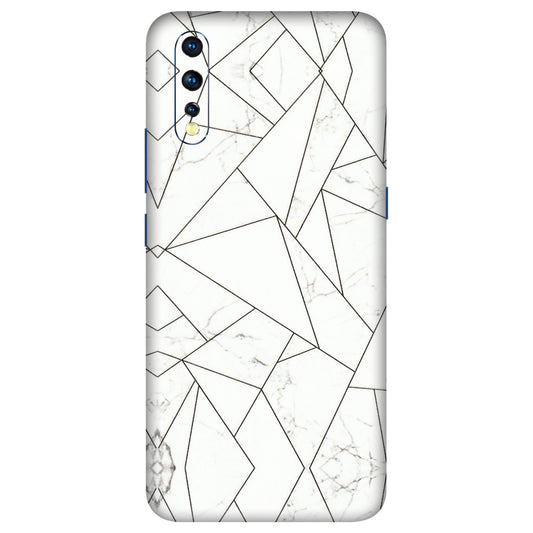 VIVO Z/V/X/T/U/S Series Phone Skins (All Models) - Luxury White Marble Effect - 3D Embossed Finish (L-168) Vivo Z1 X