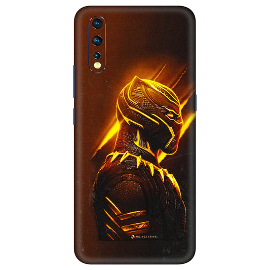 VIVO Z/V/X/T/U/S Series Phone Skins (All Models) - Gold Black Panther - 3D Embossed Finish (L-181) Vivo Z1 X