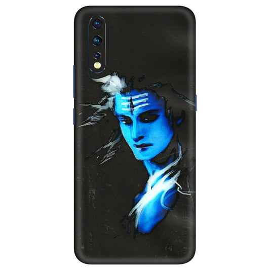 VIVO Z/V/X/T/U/S Series Phone Skins (All Models) - Har Har Mahadev Blue/Black - 3D Embossed Finish (L-185) Vivo Z1 X