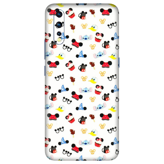 VIVO Z/V/X/T/U/S Series Phone Skins (All Models) - Minnie Mouse & Donald Doodles s - 3D Embossed Finish (L-194) Vivo Z1 X