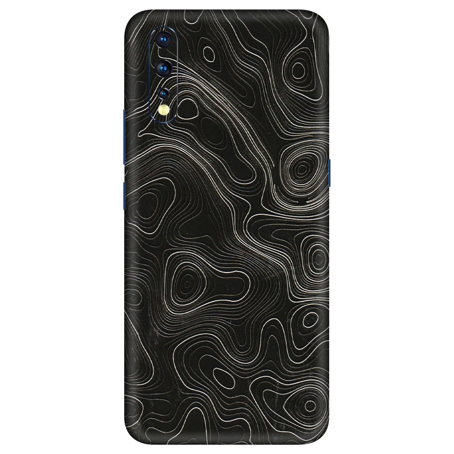 VIVO Z/V/X/T/U/S Series Phone Skins (All Models) - Black Swirl - 3D Embossed Finish (L-196) Vivo Z1 X