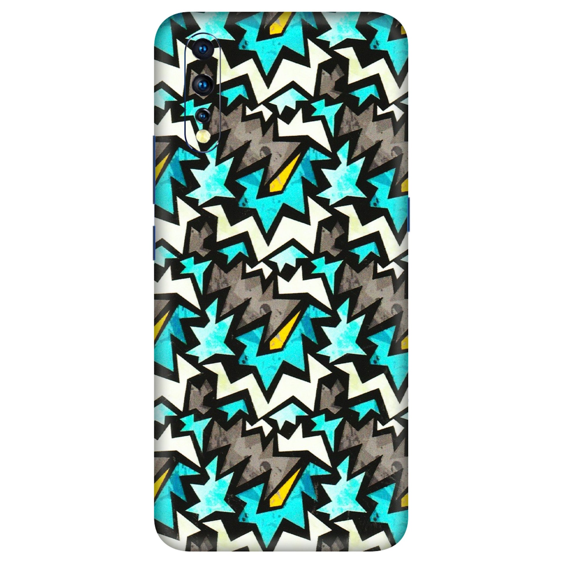 VIVO Z/V/X/T/U/S Series Phone Skins (All Models) - Funky Zig Zag - 3D Embossed Finish (L-223) Vivo Z1 X