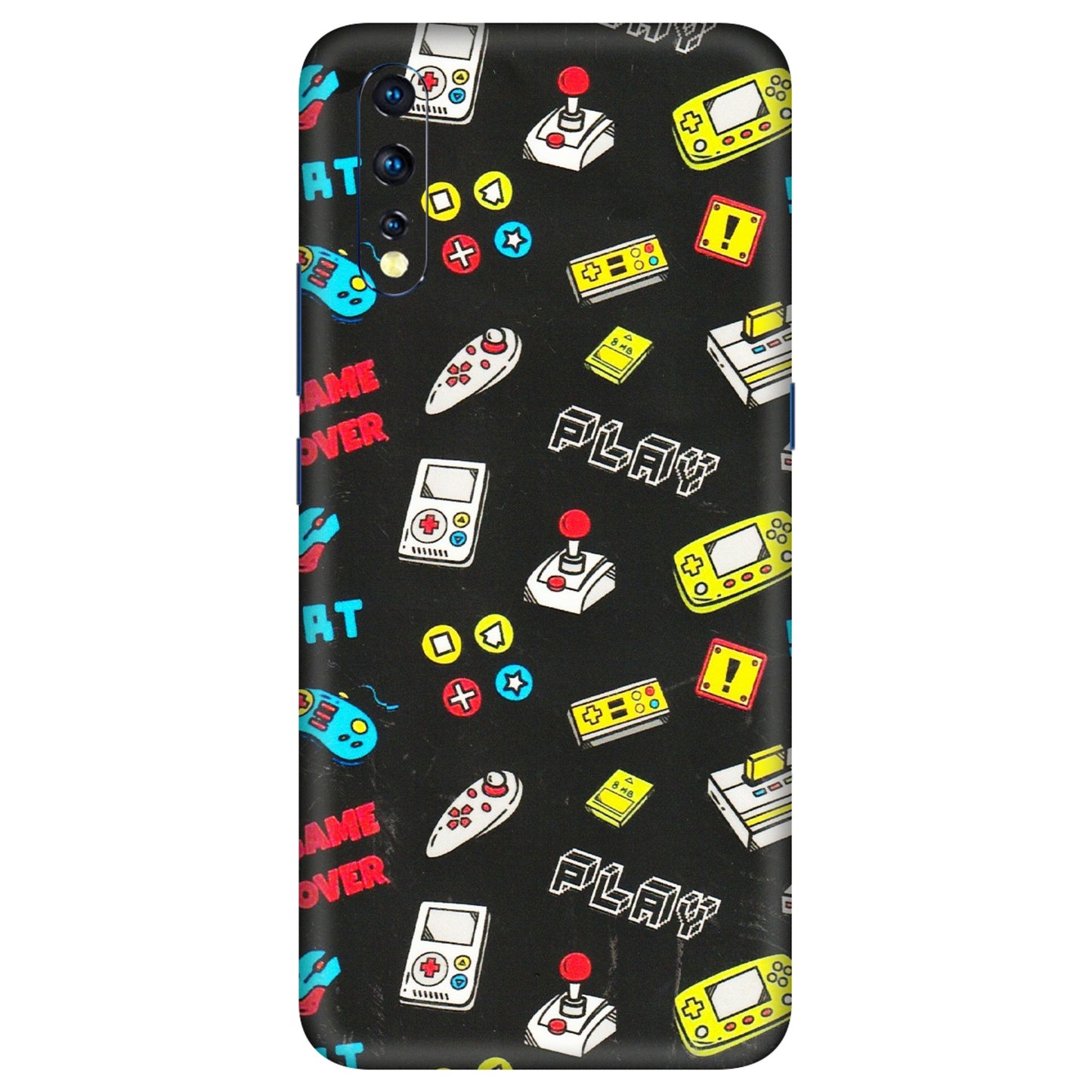 VIVO Z/V/X/T/U/S Series Phone Skins (All Models) - Gaming Doodles - 3D Embossed Finish (L-224) Vivo Z1 X