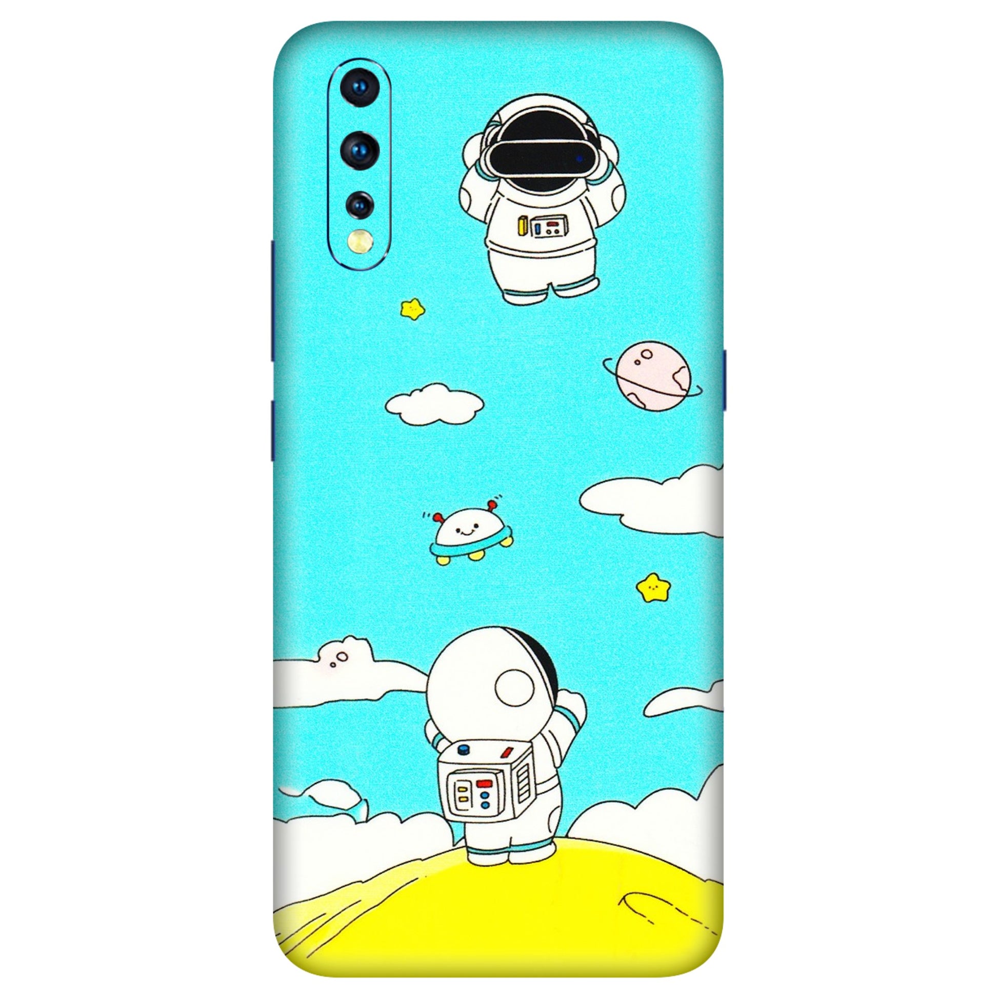 VIVO Z/V/X/T/U/S Series Phone Skins (All Models) - Blue Skies Astro Float - 3D Embossed Finish (L-230) Vivo Z1 X