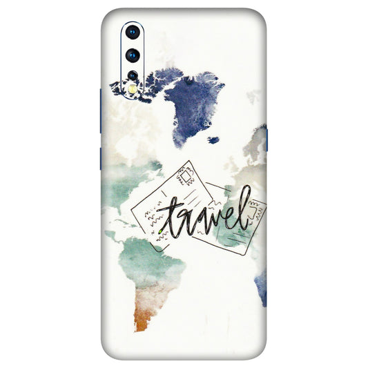 VIVO Z/V/X/T/U/S Series Phone Skins (All Models) - Travel The World - 3D Embossed Finish (L-232) Vivo Z1 X