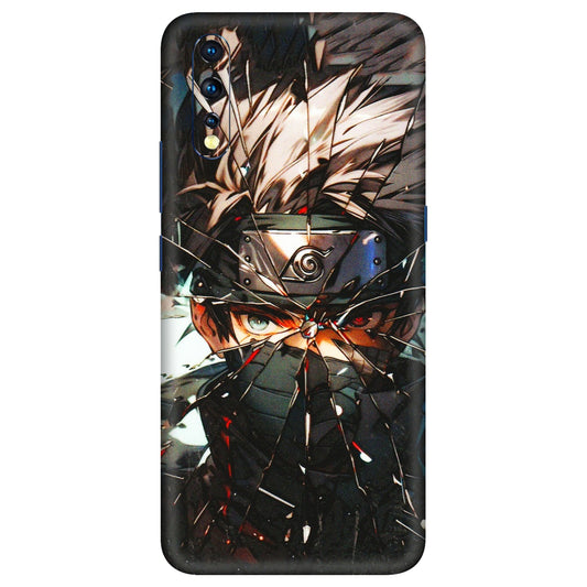 VIVO Z/V/X/T/U/S Series Phone Skins (All Models) - Kakashi Shattered Glass Effect - 3D Embossed Finish (L-237) Vivo Z1 X